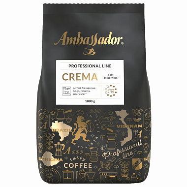 Кофе зерновой AMBASSADOR CREMA 1кг