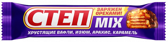 Батончик шоколадный СТЕП МИКС 44гр 
