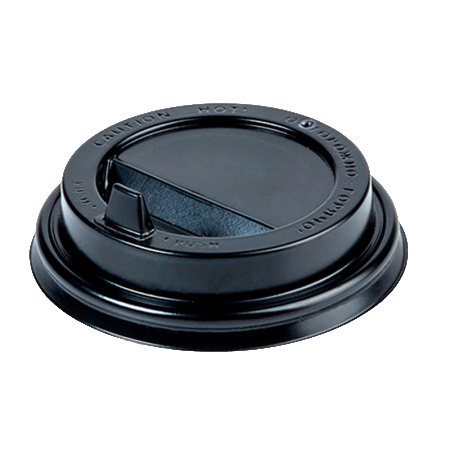 Крышка пластиковая с клапаном НА СТАКАН ЧЕРНАЯ d90