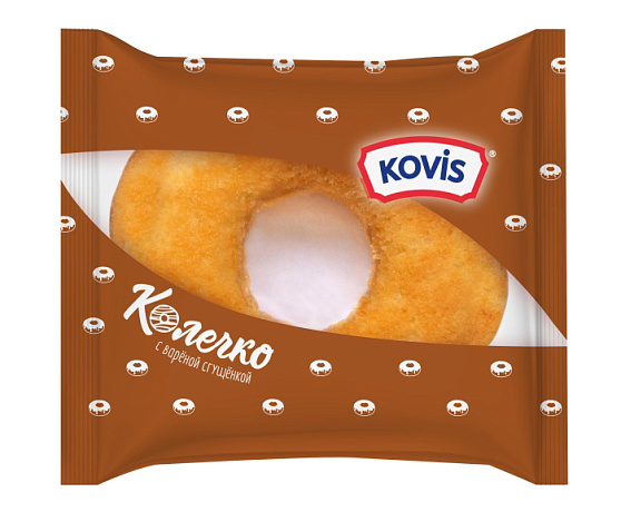 Колечки сдобные KOVIS С КРЕМОМ ВАРЕНАЯ СГУЩЕНКА 40гр