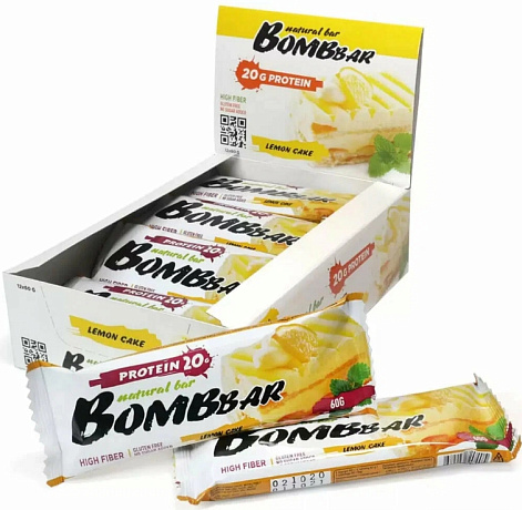 Батончик протеиновый BOMBBAR 40% ЛИМОННЫЙ ТОРТ 60гр