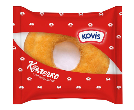 Колечки сдобные KOVIS С КЛУБНИЧНЫМ ДЖЕМОМ 40гр
