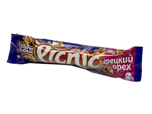 Батончик шоколадный ПИКНИК ГРЕЦКИЙ ОРЕХ 52гр