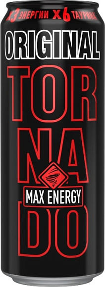 Напиток энергетический ТОРНАДО МАКС ОРИГИНАЛ Ж/Б 450мл