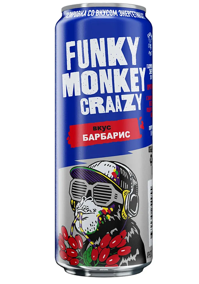 Напиток газированный ФАНКИ МАНКИ КРЕЙЗИ БАРБАРИС (Вкус энергетика) 450мл