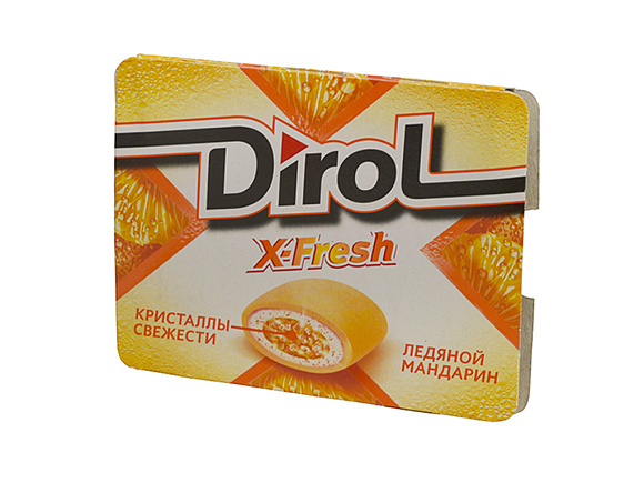 Резинка жевательная ДИРОЛ X-FRESH МАНДАРИН 16гр