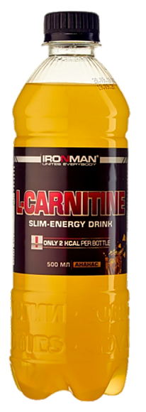 Напиток спортивный IRONMAN  L-CARNITINE АНАНАС 500мл 24шт/уп