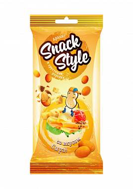 Арахис SNACK STYLE В ХРУСТЯЩЕЙ КОРОЧКЕ СЫР 60гр 