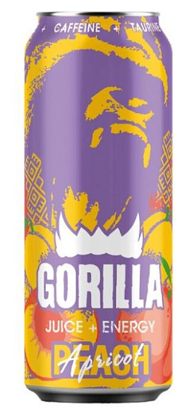 Напиток энергетический GORILLA ПЕРСИК АБРИКОС 450мл 