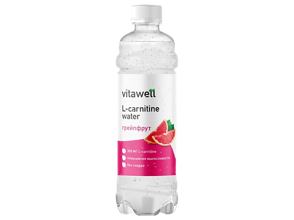 Напиток спортивный L-CARNITINE WATER VITAWELL ГРЕЙПФРУТ 500мл
