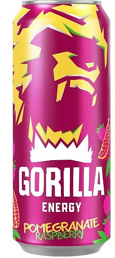 Напиток энергетический GORILLA ГРАНАТ МАЛИНА 450мл