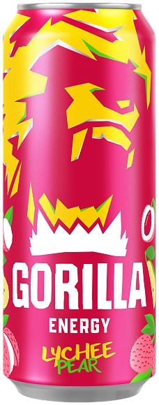Напиток энергетический GORILLA ЛИЧИ ГРУША 450мл