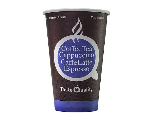 Стакан бумажный TASTE Quality СИНИЙ NEW 300 (360)мл d80