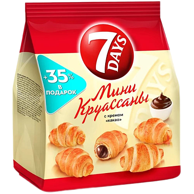 Круассаны 7 ДЭЙС МИНИ КАКАО 65гр