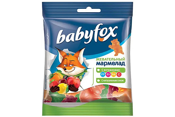 Мармелад жевательный BABYFOX АССОРТИ БЕГЕМОТИКИ 30гр