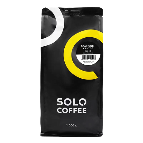 Кофе зерновой SOLO COFFEE Бразилия Сантос 17/18 1кг