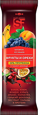 Батончик злаковый «SMART FORMULA» ФРУКТЫ, ОРЕХИ И ПРОТЕИН 40гр