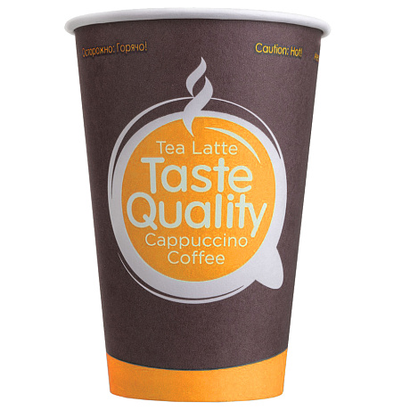 Стакан бумажный TASTE Quality ЖЕЛТЫЙ 230 (260)мл d73