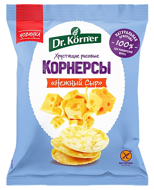 Чипсы DR. KORNER КОРНЕРСЫ РИСОВЫЕ НЕЖНЫЙ СЫР 40гр