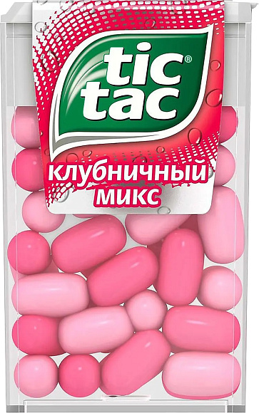 Драже ТИК ТАК КЛУБНИЧНЫЙ МИКС 16гр
