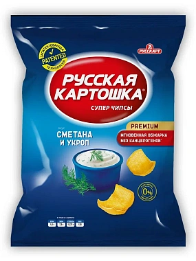 Чипсы картофельные РУССКАЯ КАРТОШКА АССОРТИ 10% 20гр