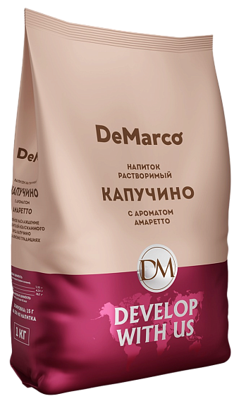Напиток кофейный DEMARCO КАПУЧИНО АМАРЕТТО 1кг