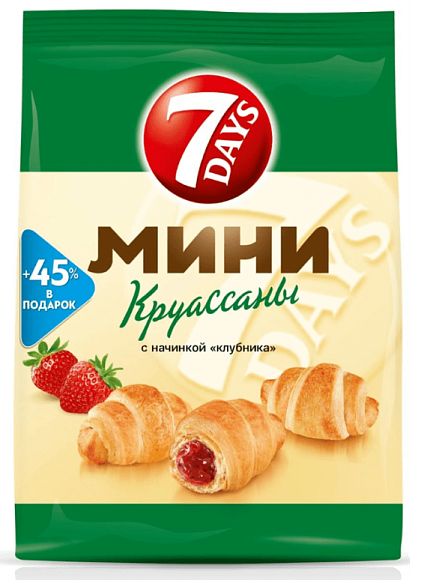 Круассаны 7 ДЭЙС КЛУБНИКА 105гр