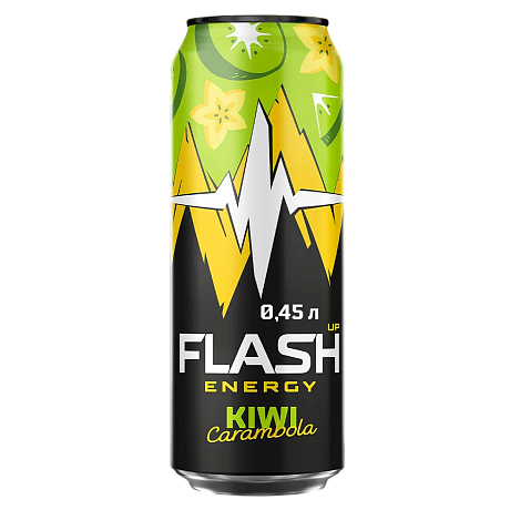 Напиток энергетический ФЛЕШ ЭНЕРГИЯ КИВИ-КАРАМБОЛА 450мл
