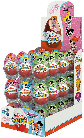 Шоколадное яйцо  КИНДЕР ДЛЯ ДЕВОЧЕК 20гр 36шт/уп [1] [196]