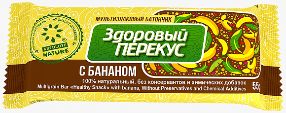 Батончик мюсли ЗДОРОВЫЙ ПЕРЕКУС БАНАН 55гр