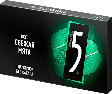 Резинка жевательная FIVE СВЕЖАЯ МЯТА 15,6гр 15шт/уп [18][80]