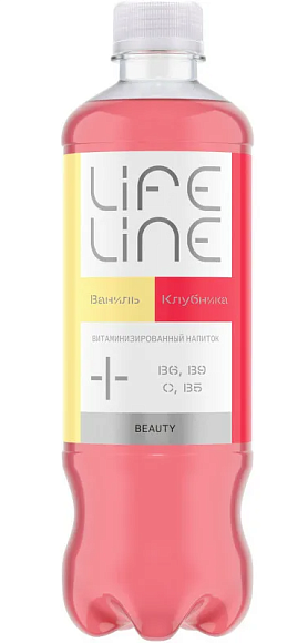 Напиток витаминизированный негаз. LIFELINE КЛУБНИКА И ВАНИЛЬ 500мл