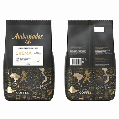 Кофе зерновой AMBASSADOR CREMA 1кг