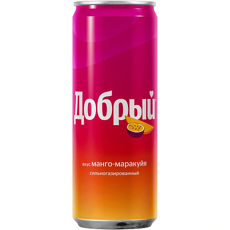 Напиток газированный ДОБРЫЙ МАНГО-МАРАКУЙЯ 330мл