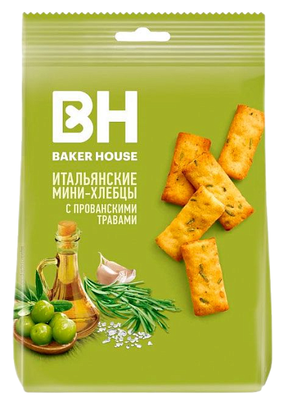 Хлебцы мини BAKER HOUSE Прованские травы 110