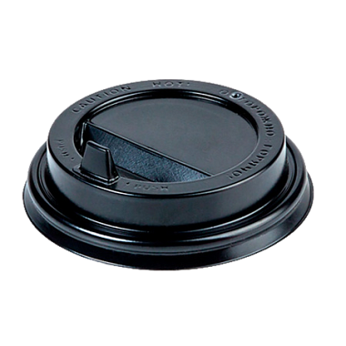 Крышка пластиковая с клапаном НА СТАКАН ЧЕРНАЯ d90