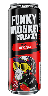 Напиток газированный ФАНКИ МАНКИ КРЕЙЗИ ЯГОДНЫЙ (Вкус энергетика) 450мл