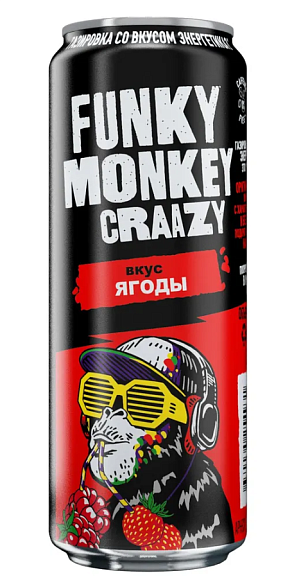 Напиток газированный ФАНКИ МАНКИ КРЕЙЗИ ЯГОДНЫЙ (Вкус энергетика) 450мл