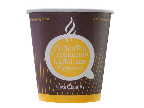 Стакан бумажный TASTE Quality ЖЕЛТЫЙ 230 (260)мл d73