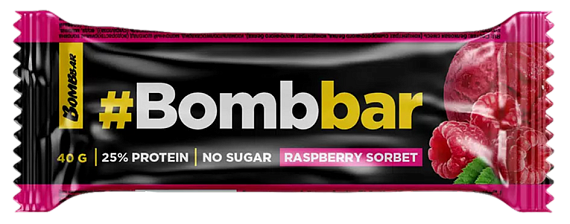 Батончик протеиновый BOMBBAR МАЛИНОВЫЙ СОРБЕТ 40гр