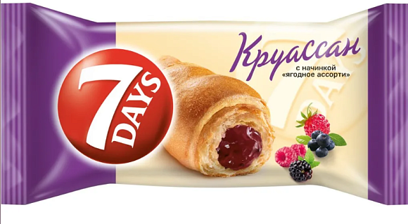Круассаны 7 ДЭЙС ЯГОДНОЕ АССОРТИ 65гр