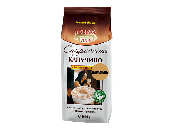 Напиток кофейный TORINO КАПУЧИНО КАРАМЕЛЬ 1кг