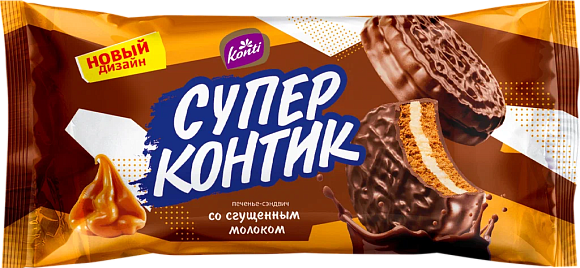 Печенье СУПЕР КОНТИК СГУЩЕНКА 100 гр