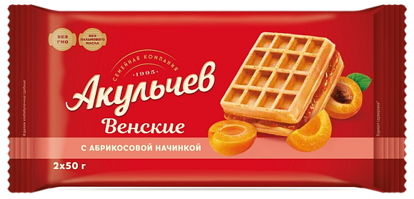 Венские АКУЛЬЧЕВ СО ВКУСОМ АБРИКОСА 100 гр