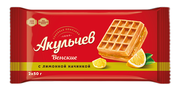 Венские АКУЛЬЧЕВ СО ВКУСОМ ЛИМОНА 100 гр