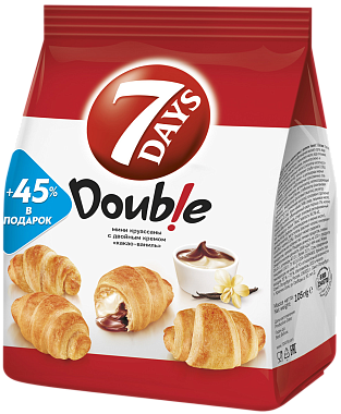 Круассаны 7 ДЭЙС КАКАО-ВАНИЛЬ 105гр