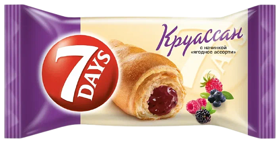 Круассаны 7 ДЭЙС ЯГОДНОЕ АССОРТИ 65гр