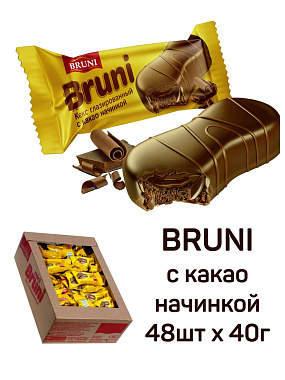 Кекс глазированный БРУНИ С КАКАО НАЧИНКОЙ 40гр
