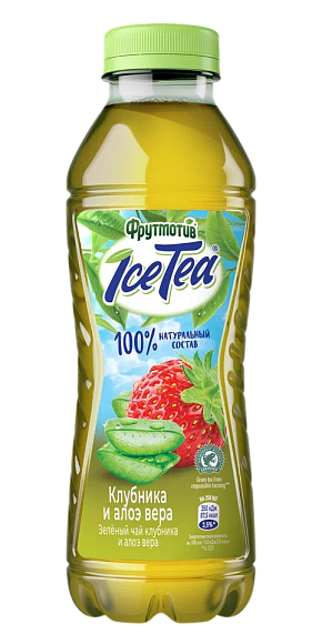 Чай холодный АЙС ТИ ЗЕЛЕНЫЙ КЛУБНИКА/АЛОЕ ВЕРА 500мл