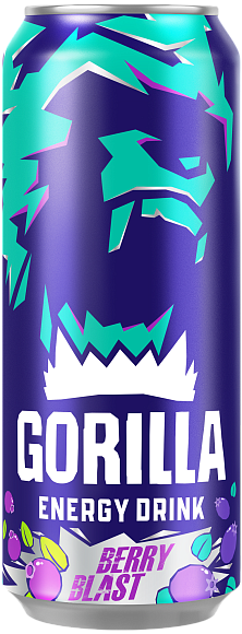 Напиток энергетический GORILLA БЕРРИ БЛАСТ 450мл